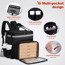 Load image into Gallery viewer, Large Capacity Pizza Delivery Bag - Insulated &amp; Leak-Proof with Comfort Straps