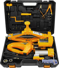 Load image into Gallery viewer, Compact Electric Scissor Jack with 12V Power Supply - Complete Tire Service Kit