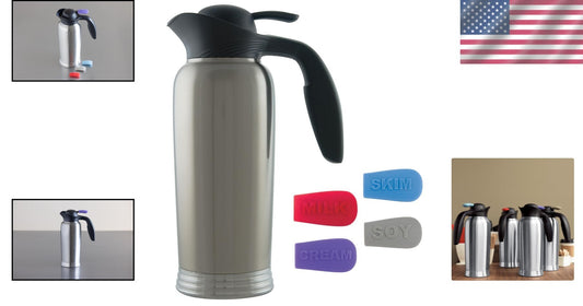 Classic ErgoServ 1L Brushed Stainless Creamer with Controlled Pouring Feature