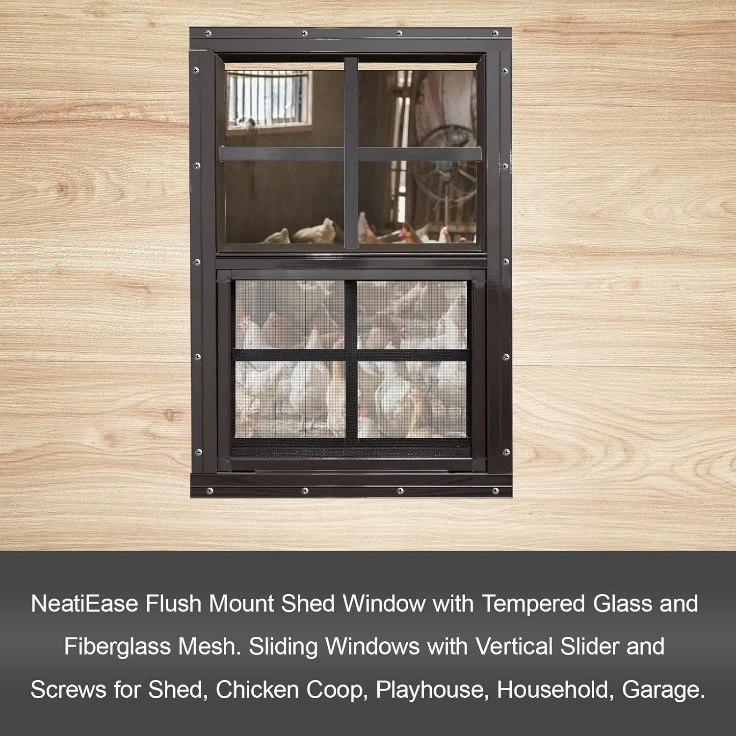 Aluminum Framed 2 Pack Shed Windows 12x18 - Perfect for Playhouses & Garages