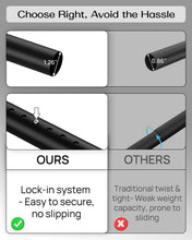 Load image into Gallery viewer, Heavy-Duty Adjustable Tension Curtain Rod 42-123in - No Drill &amp; Anti-Slip Design
