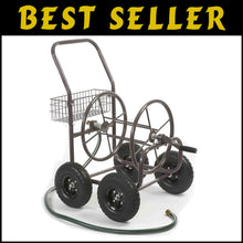 Load image into Gallery viewer, Durable 250' Capacity Water Hose Reel Cart on Four Wheels - Convenient &amp; Stylish