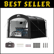 Load image into Gallery viewer, Heavy-Duty 8x7ft Portable Shed with Zippered Doors for Bike &amp; Tool Protection