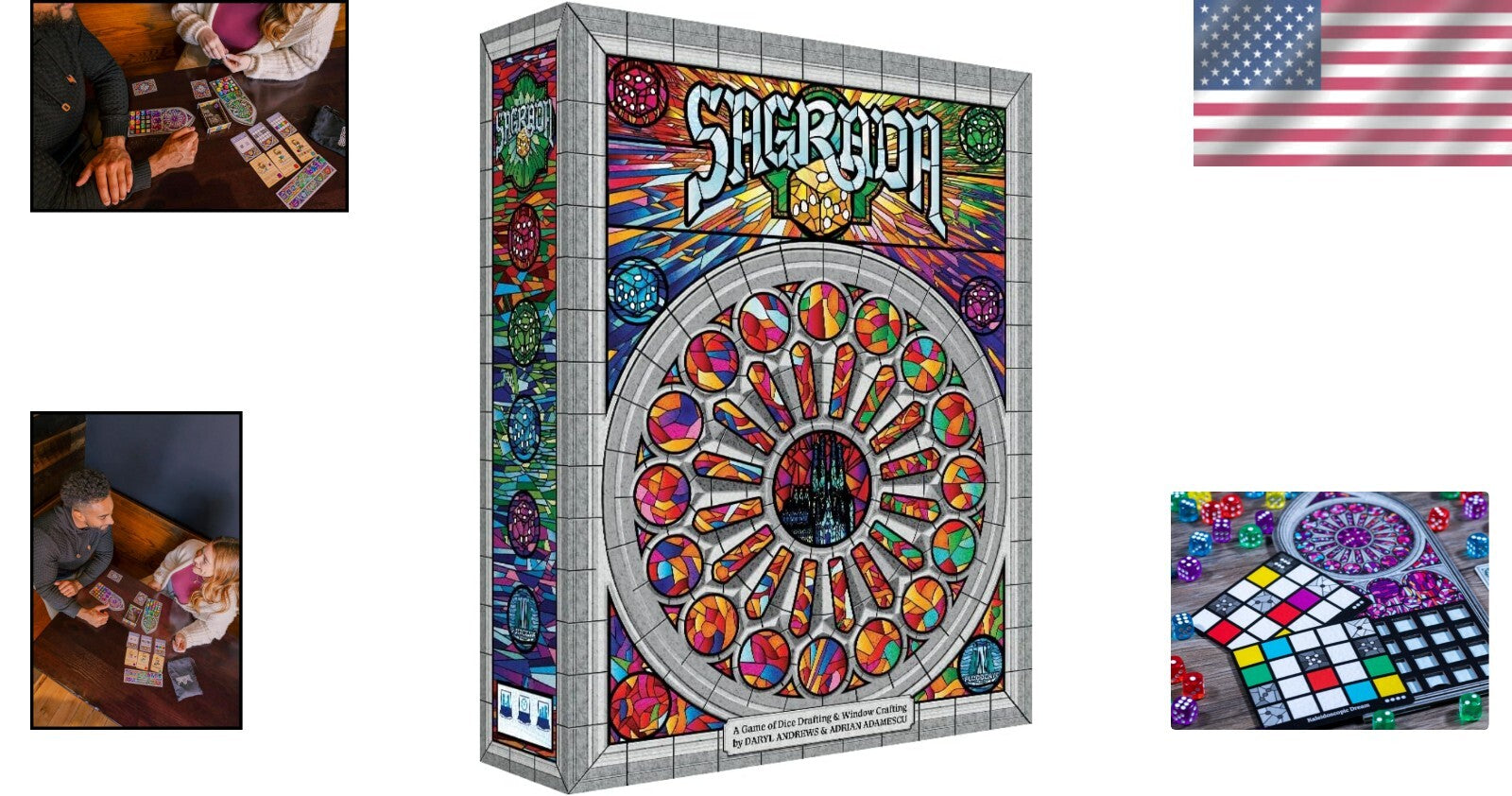 Engaging Sagrada Board Game for Kids & Adults - Create Stunning Windows