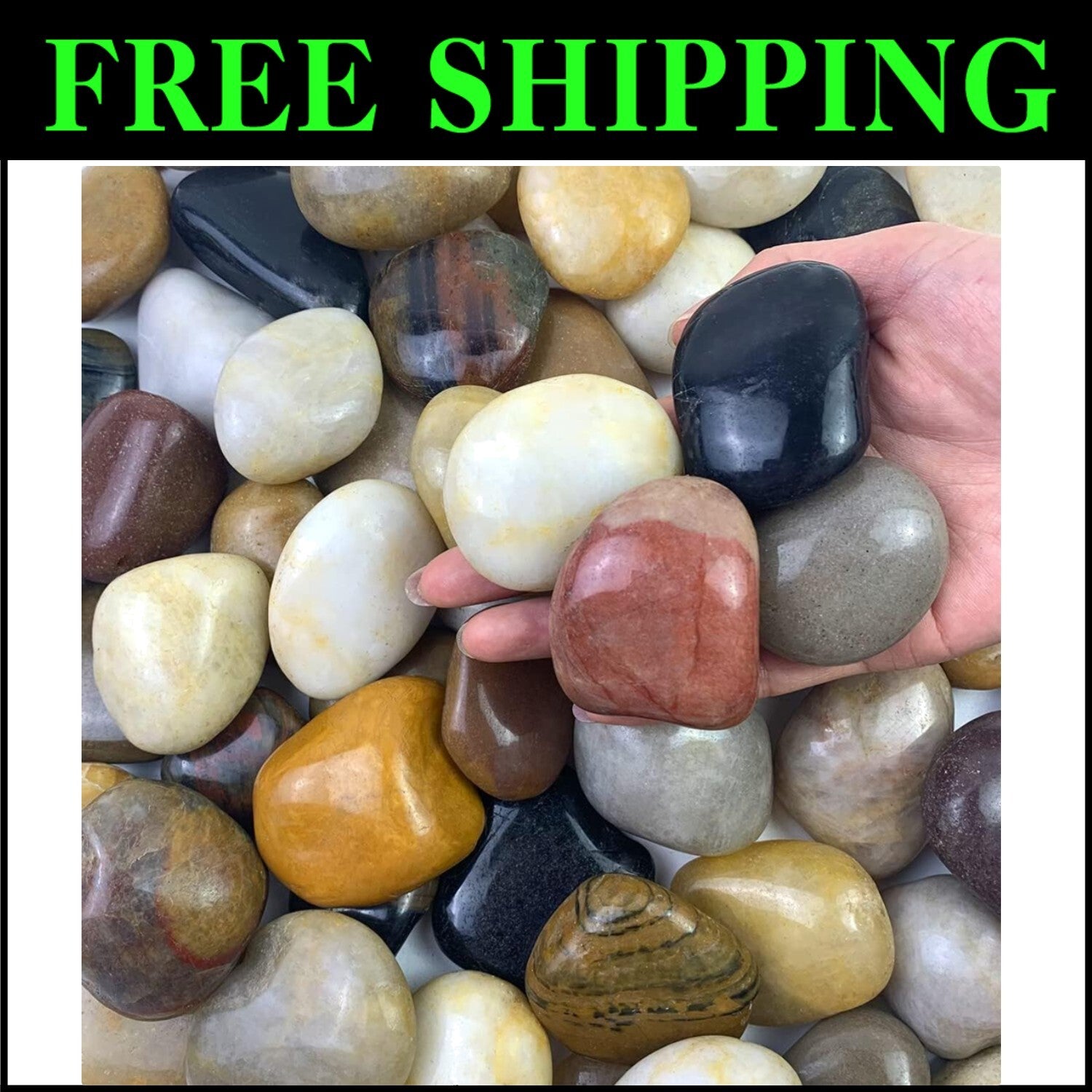 Multi-Purpose 20 lb River Rocks - Ideal for Gardens, Aquariums, DIY Projects