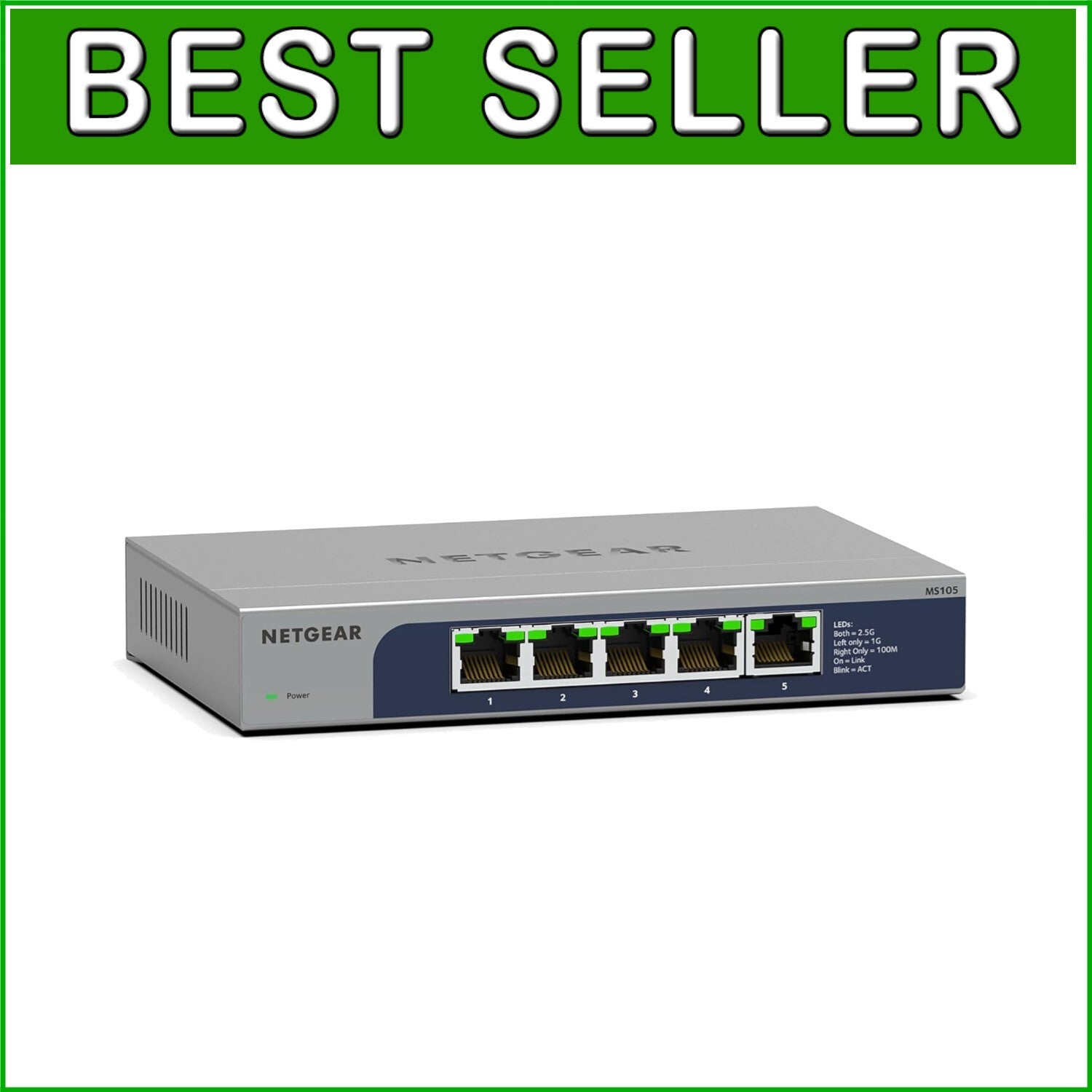 Durable 5-Port Multi-Gig Network Switch - Seamless Integration for Businesses
