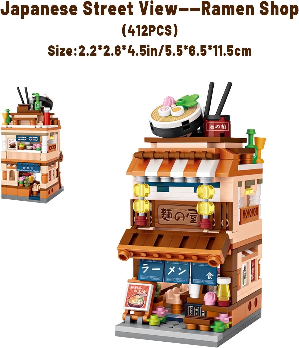 4-In-1 Japanese Street View Building Blocks Set for Creative Kids Ages 6-12