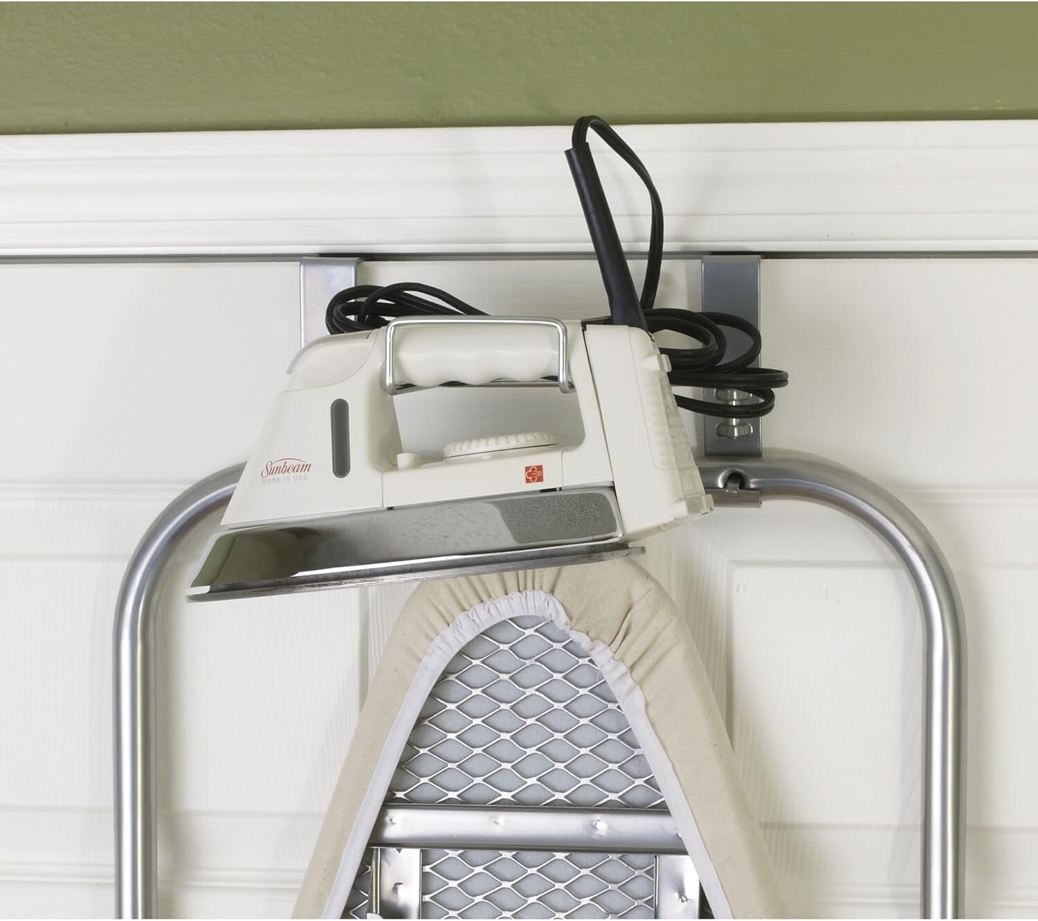 Mini Over The Door Ironing Board with Silver Frame and Noise-Reducing Features