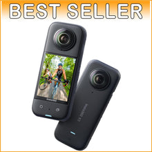 Load image into Gallery viewer, X3 Action Camera: 360-Degree Capture, 4K Single-Lens Mode &amp; Live Streaming