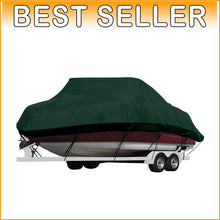 Load image into Gallery viewer, Forest Green Marine Cover for 20'-22' Bass &amp; Runabout Boats - Secure Fit Design