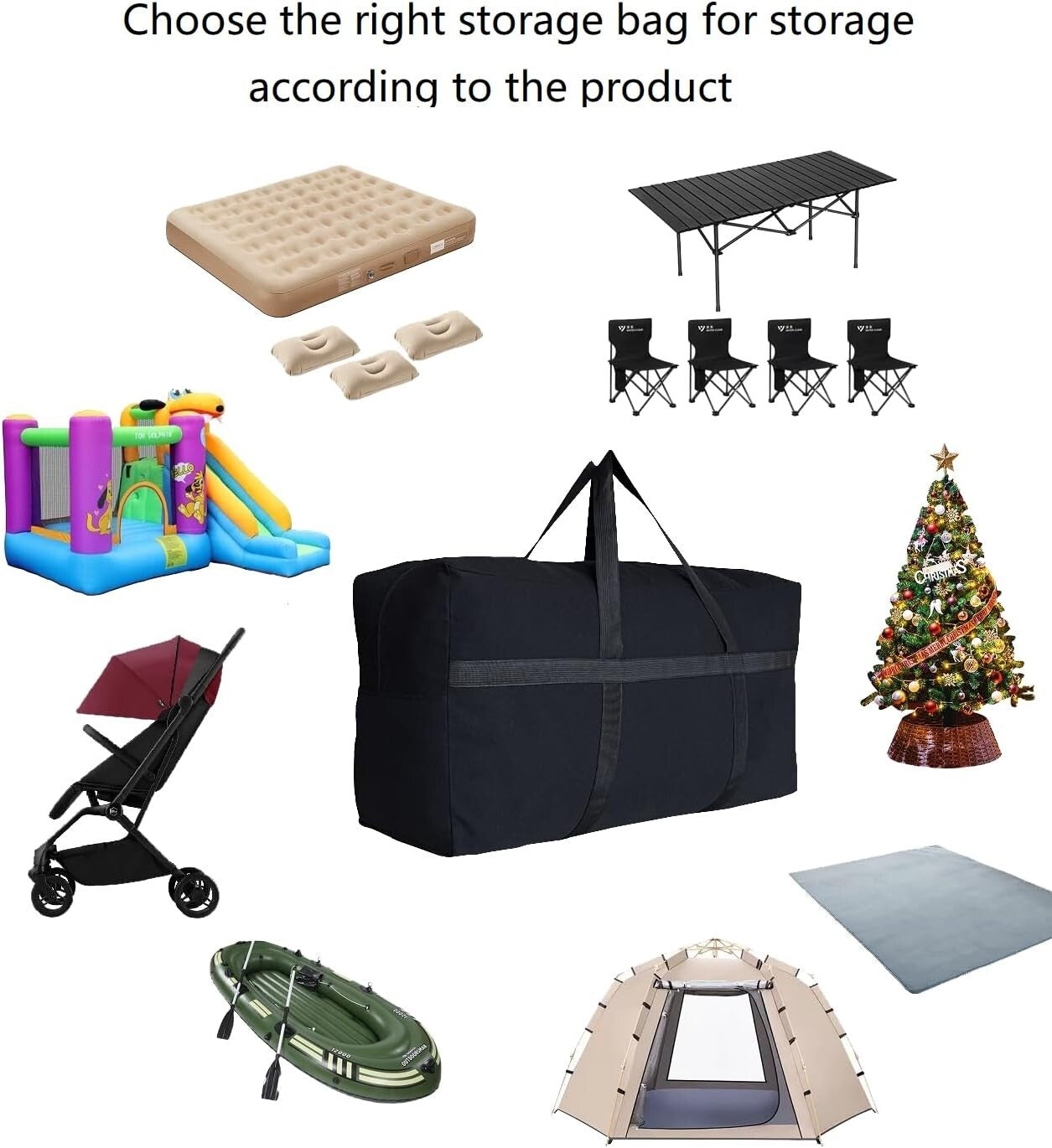 Durable Foldable Storage Duffle Bag - Perfect for Travel & Outdoor Adventures