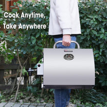 Load image into Gallery viewer, 10000 BTU Stainless Steel Portable Grill - Ideal for Camping &amp; Tailgating