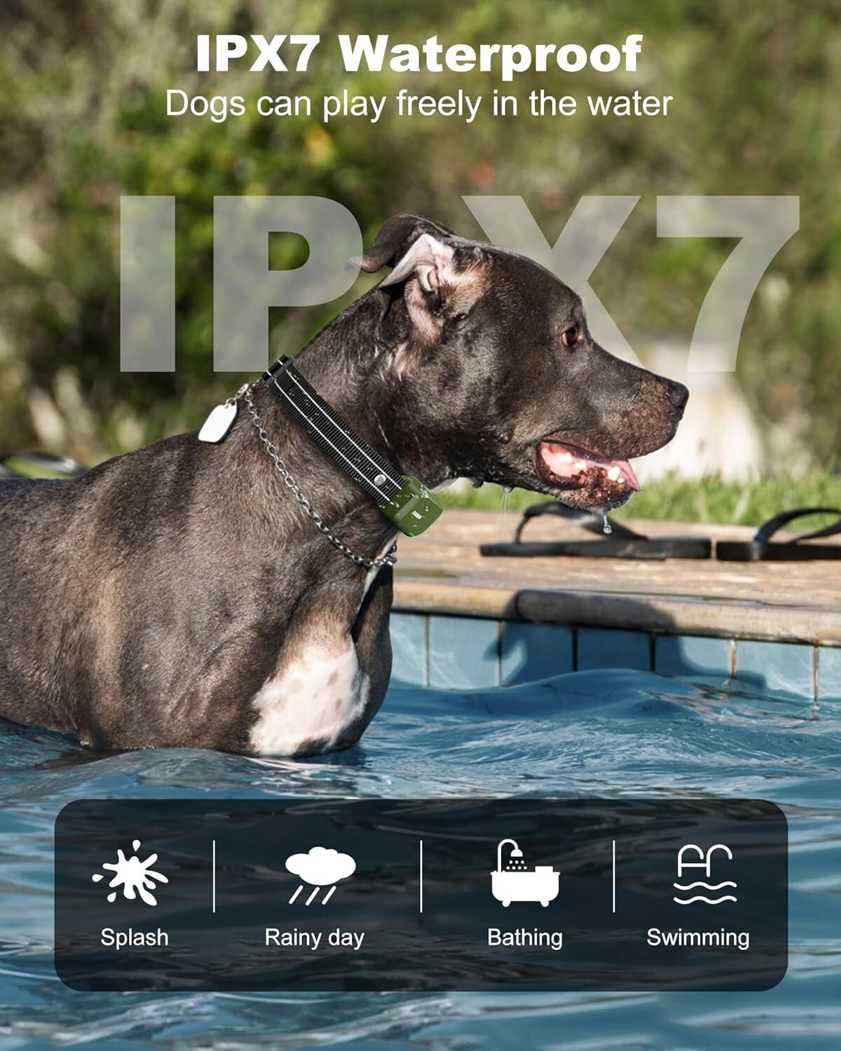 Lightweight 4-Mode Waterproof Dog Shock Collar - Perfect for All Breeds