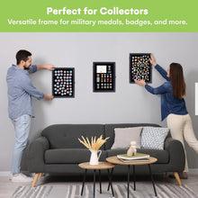 Load image into Gallery viewer, Elegant 19x14 Acrylic Pin Display Case with Lock for Military Medals &amp; Badges