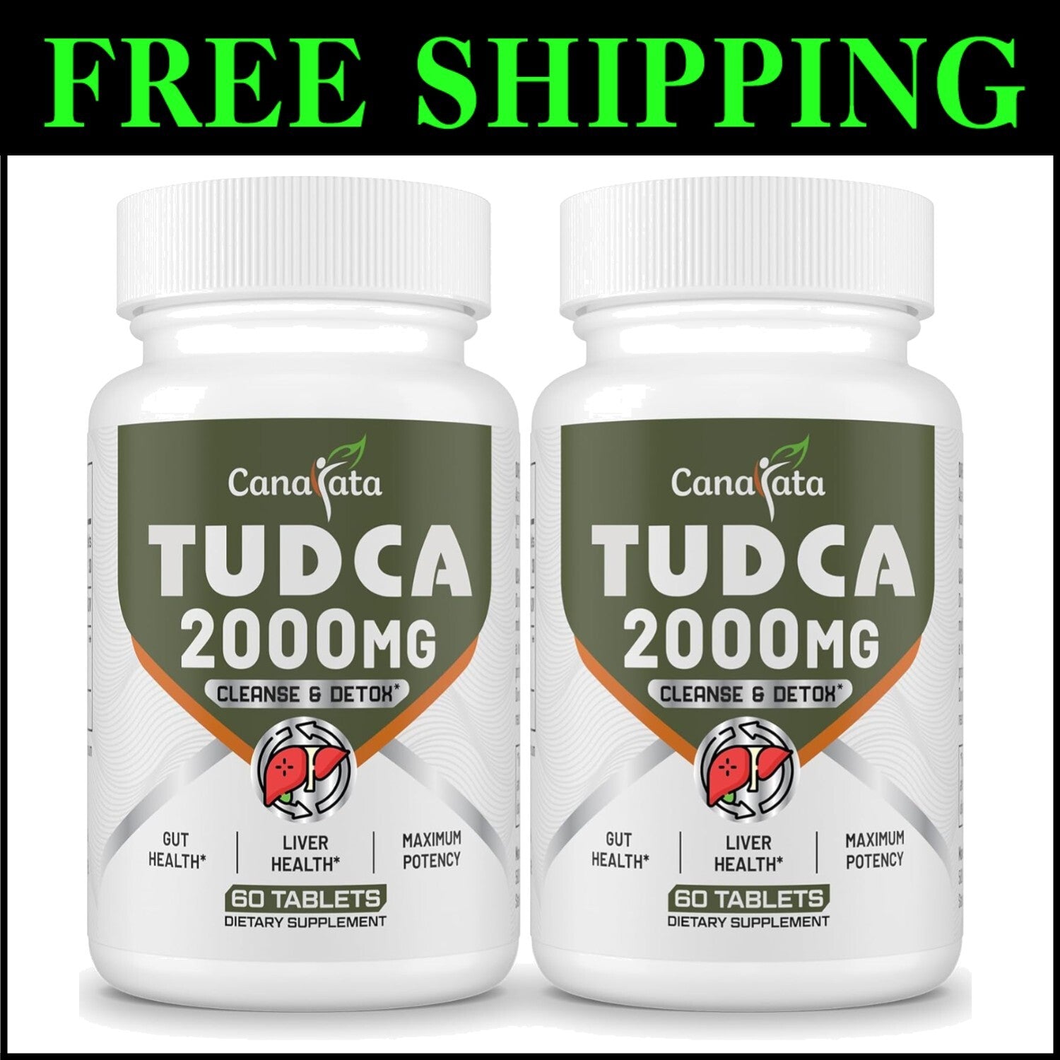 TUDCA 2000mg Liver Cleaner - Easy-to-Swallow Tablets for Detox & Bile Support