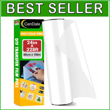 Load image into Gallery viewer, Premium 24" x 328ft DTF Film Roll - Easy Hot/Cold Peel for Vibrant Transfers