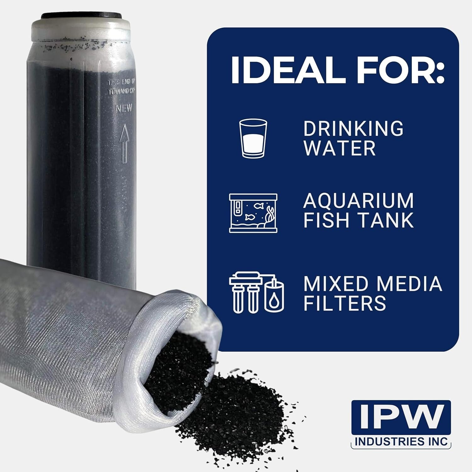 Coconut Shell Activated Charcoal - 20lbs for Home & Commercial Water Systems