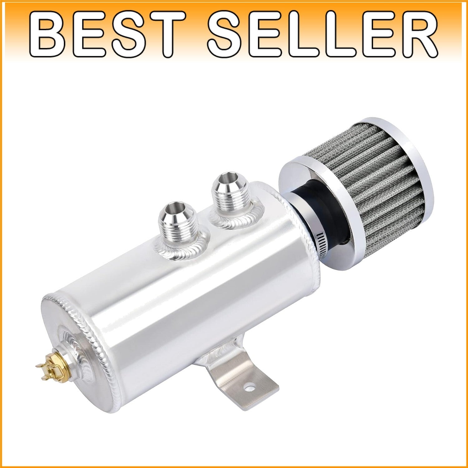 Compact 750ML Universal Oil Catch Can with Drain Valve for Performance Cars