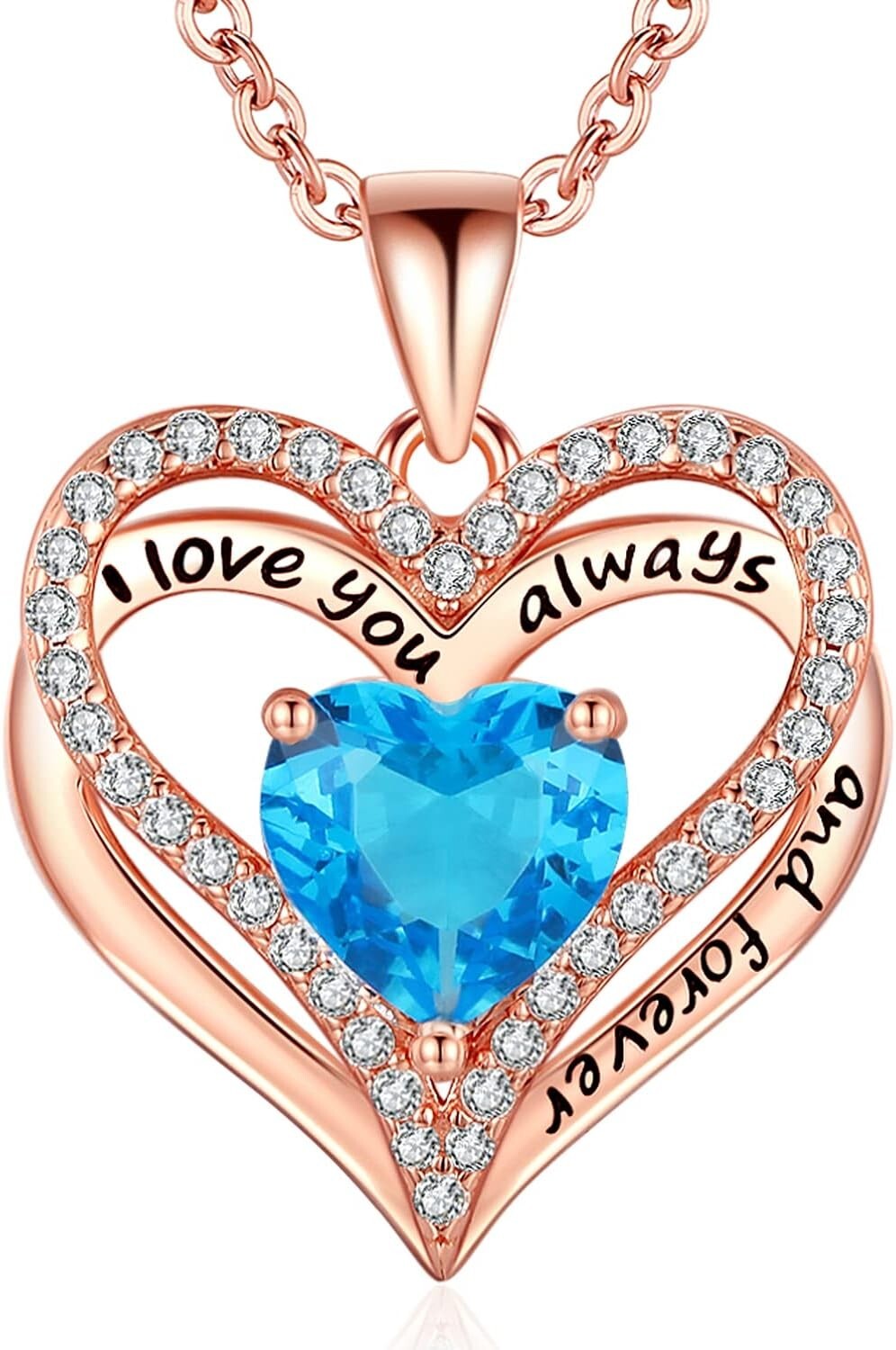 Luxurious Rose Gold Heart Necklace in S925 Silver for Women - Thoughtful Gift