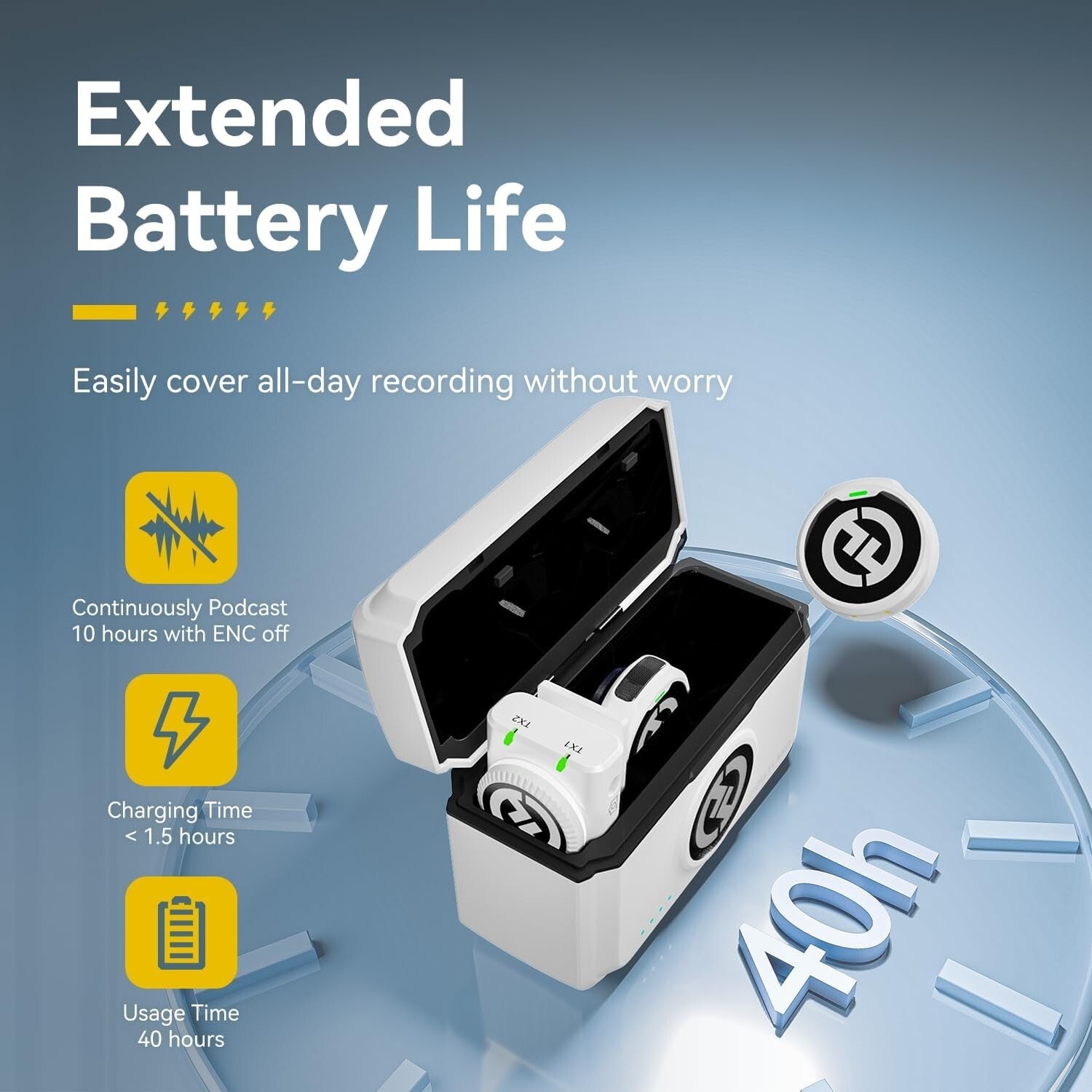 Lark M2 Wireless Lavalier Microphone - Instant Pairing, Omnidirectional Audio