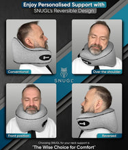 Load image into Gallery viewer, Reversible Airplane Neck Pillow for Comfortable Travel – Includes Carry Clip