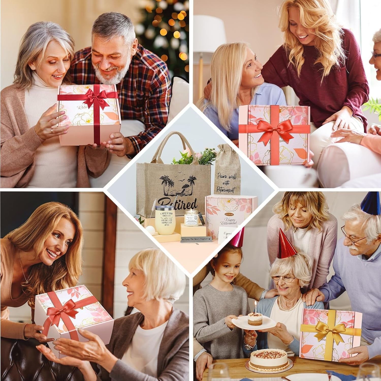 2025 Retirement Gifts for Her: Elegant Wine Tumblers & Relaxation Spa Set