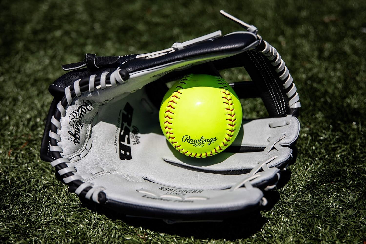 Durable Basket Web Glove for Adult Slowpitch Softball - Right Hand Throw Design