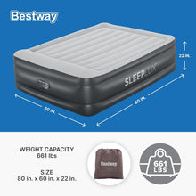 Load image into Gallery viewer, Tritech Queen Air Mattress with USB Charging, Pump &amp; Pillow – 661 lbs Capacity