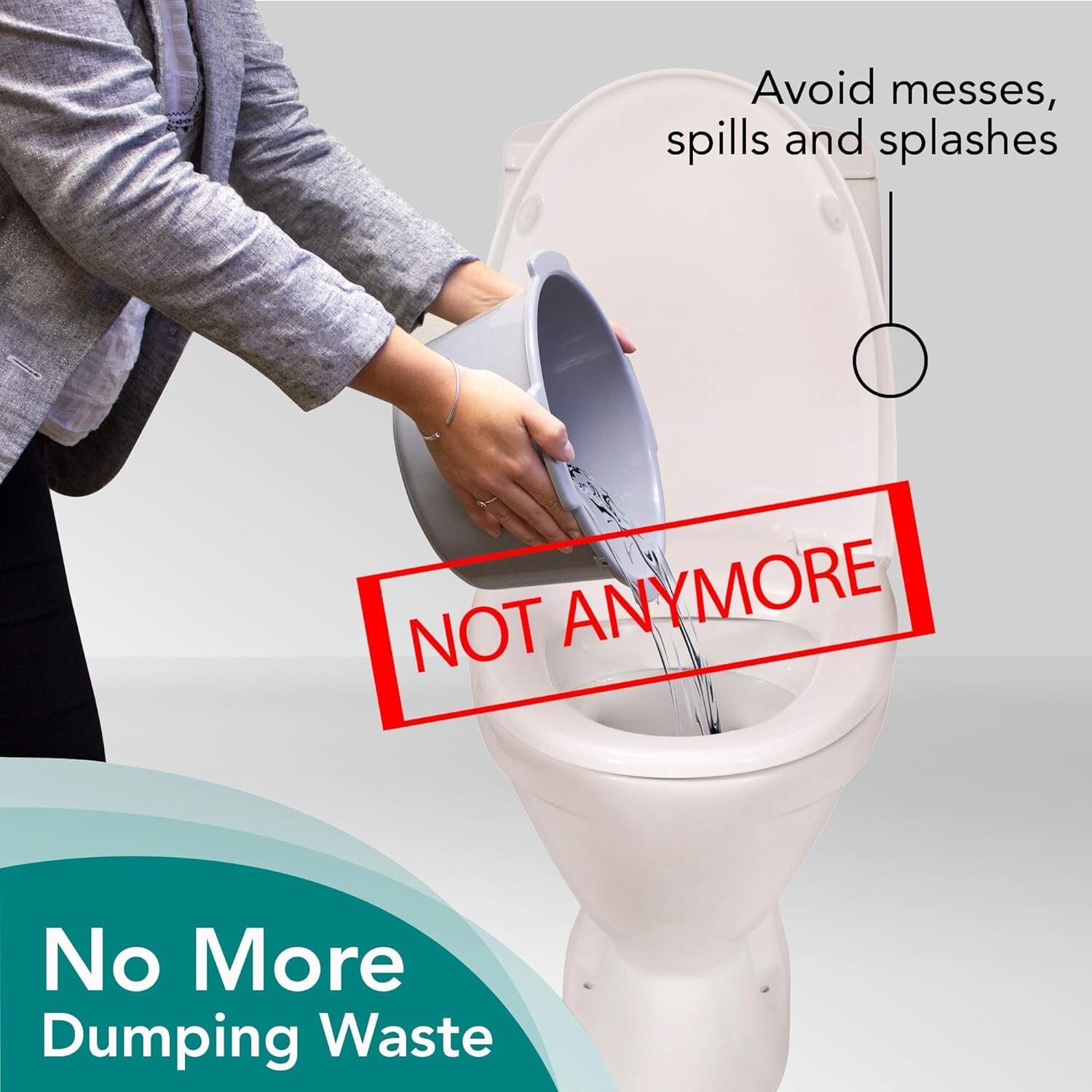 60pcs Disposable Commode Liners with Super Absorbent Pads for Total Hygiene