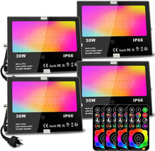 Load image into Gallery viewer, Bright 30W RGBW Waterproof Lights with Remote - Ideal for Events &amp; Decorations