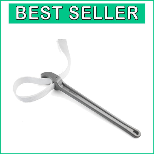 18-Inch Adjustable Nylon Strap Wrench with Aluminum Handle for Versatile Use