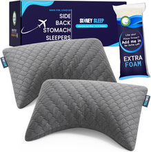 Load image into Gallery viewer, Versatile Mini Neck &amp; Lumbar Pillows - Set of 2 for Travel and Comfort, 14x19