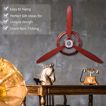 Load image into Gallery viewer, Handcrafted 26.4-Inch Vintage Airplane Propeller Wall Clock for Home Elegance