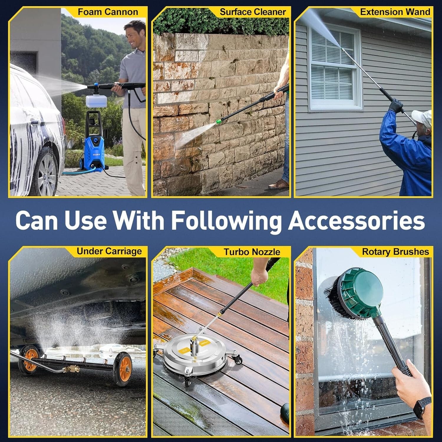 Electric Pressure Washer 4200 PSI - Ultimate 3 Nozzle Cleaning for Cars & Patios