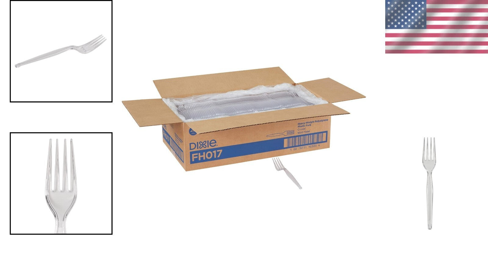 Elegant Clear Polystyrene Forks by Dixie - 7.13'' for Fine Events, 1000 Count