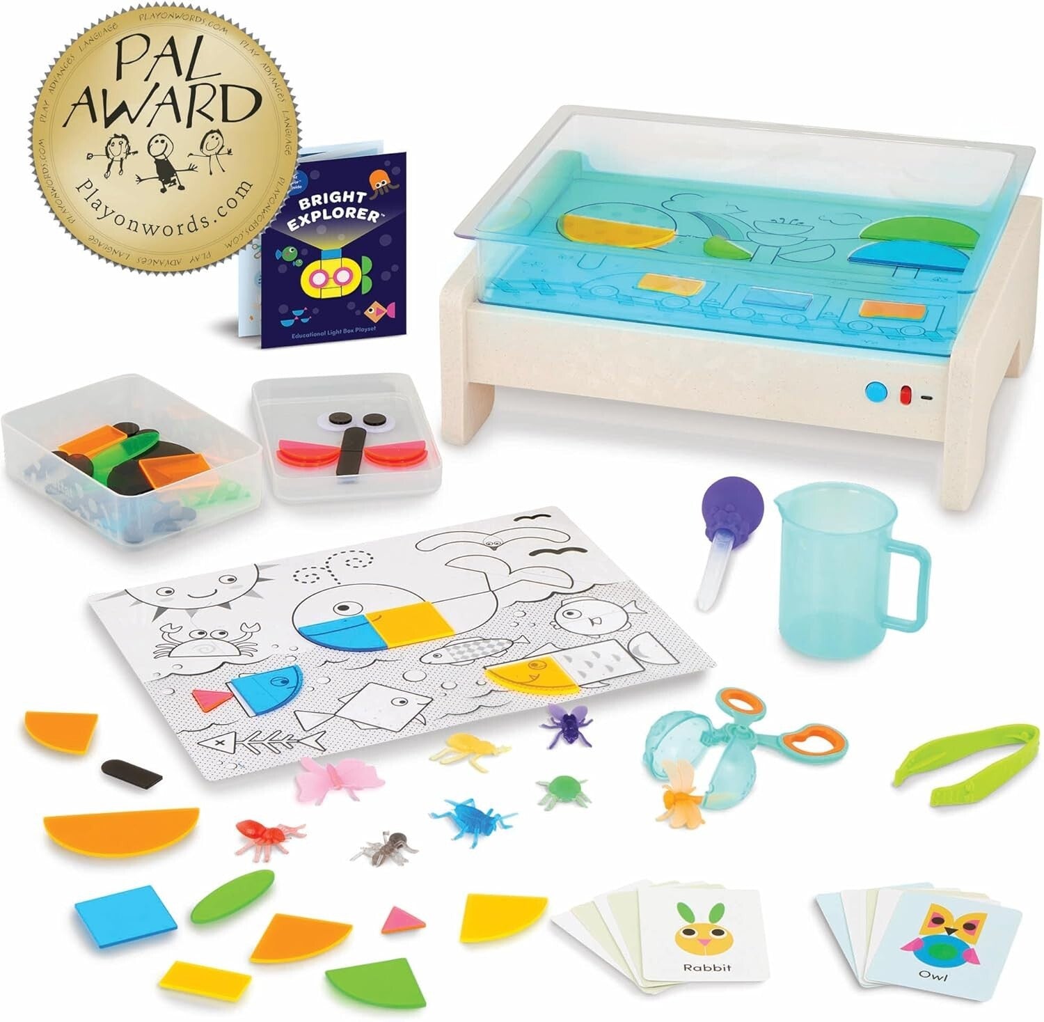 Bright Explorer Light-Up Board – Interactive 79-Piece Geometry & Sensory Set