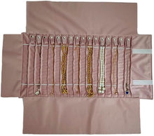 Load image into Gallery viewer, Portable Velvet Jewelry Roll - Secure 16 Necklace Holder for Stylish Travel
