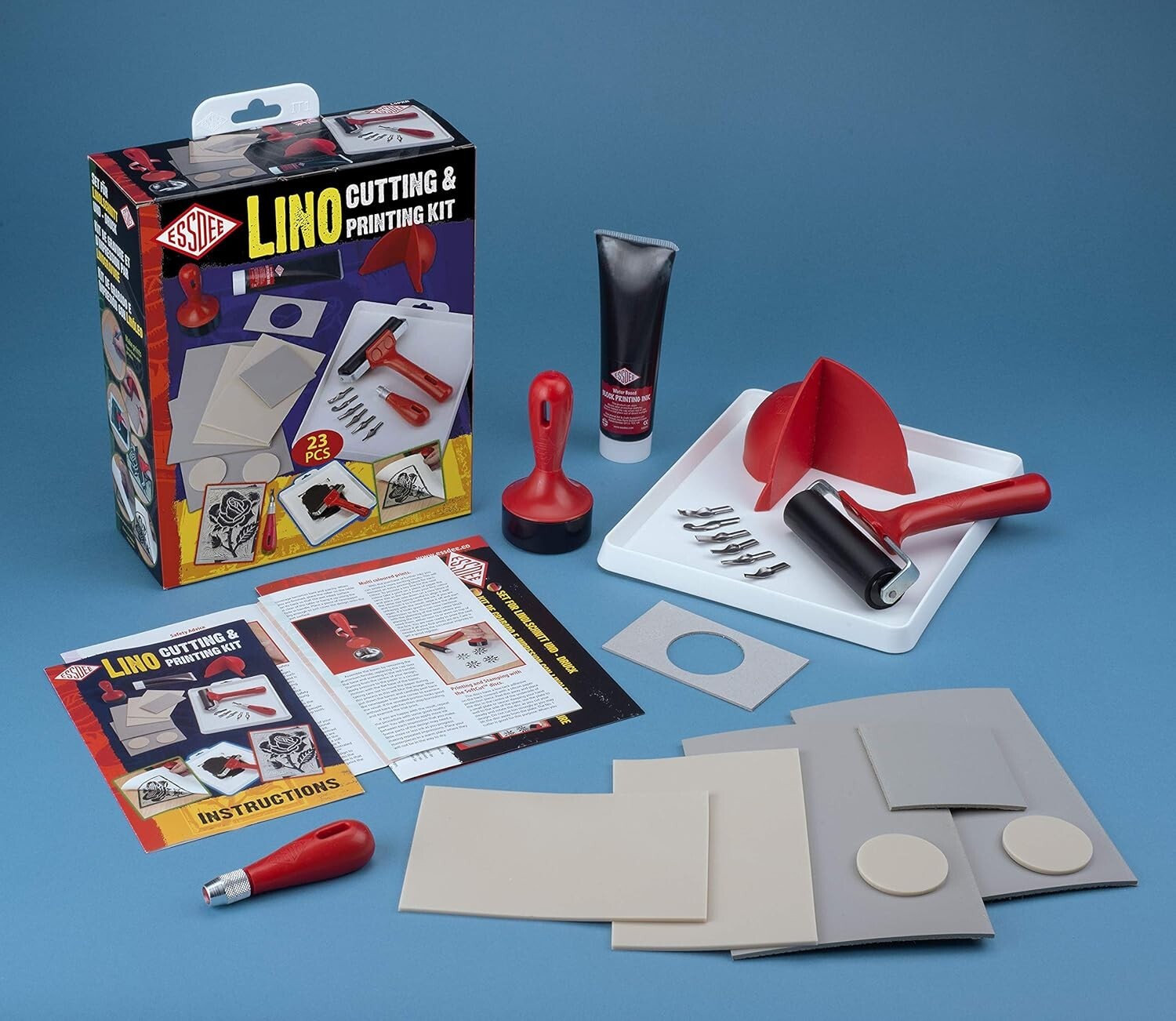 22-Piece Lino Cutting & Printing Kit with Unique Art Supplies for All Seasons