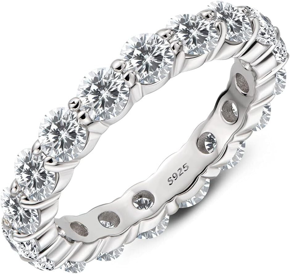 Gorgeous Hypoallergenic Eternity Ring in Genuine 925 Silver - Multiple Sizes