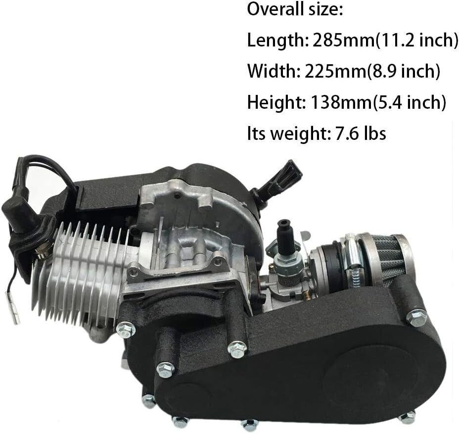 Lightweight 2-Stroke 49cc Engine Gearbox with T8F Sprocket for ATVs & Quads