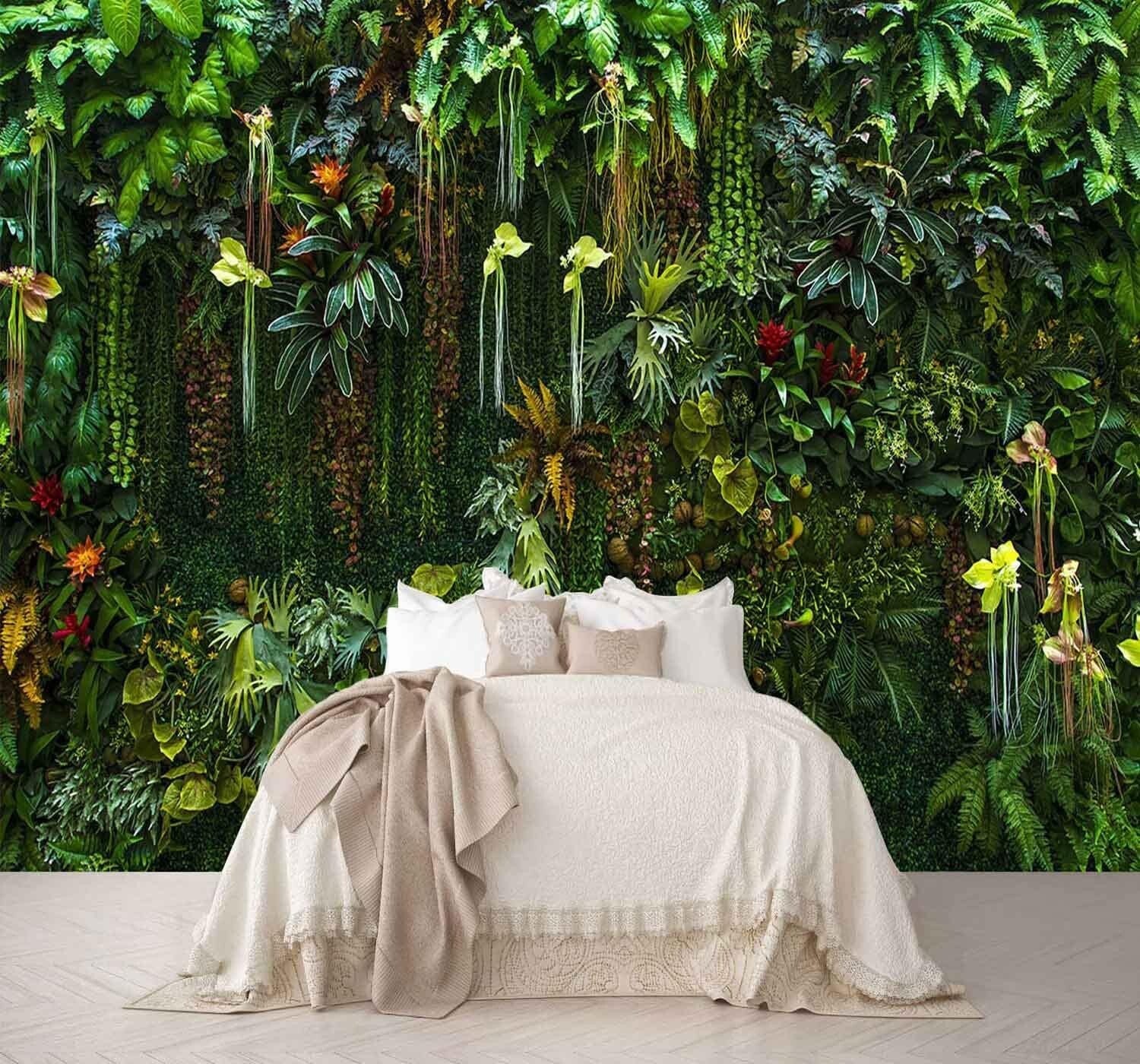 Elegant Silk Botanical Wallpaper - Banana Leaf Mural for Stylish Interiors