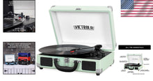 Load image into Gallery viewer, Upgraded Sound 3-Speed Suitcase Record Player with Bluetooth Speakers - Mint