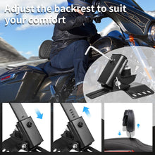 Load image into Gallery viewer, Custom Leather Rider Backrest with Storage Pouch for Road King &amp; Street Glide