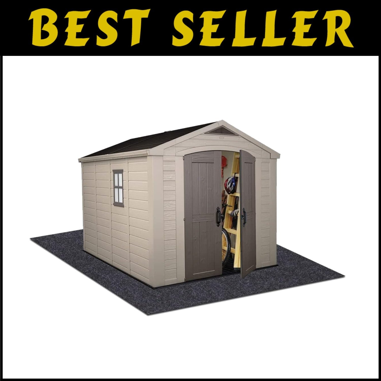 Non-Slip Outdoor Carport Mat 8' x 8' - Soft Fabric, Washable, and Eco-Friendly