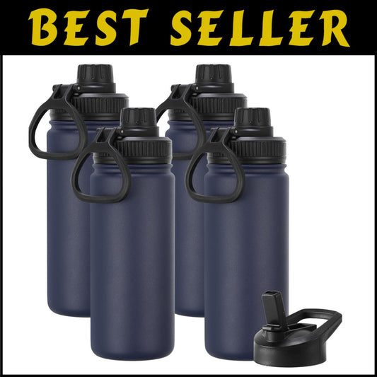 Stylish 16 oz Stainless Steel Kids Water Bottle - Perfect for School & Travel