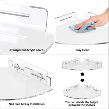 Load image into Gallery viewer, Functional Space-Saving Corner Shelves Set - No-Drill Adhesive Shower Organizer