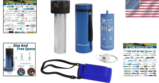 Compact Medication Cooler with Real-Time Temperature Control - Blue Travel Case