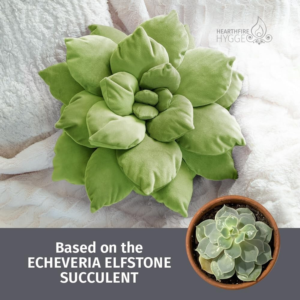 Soft Velvet 3D Green Flower Pillow - Functional Decor for Bedroom & Living Room