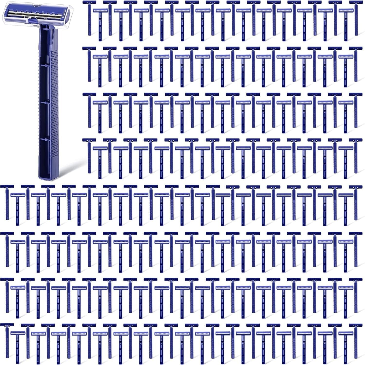 Twin Blade Stainless Steel Razors in Bulk - Ideal for Home and Charity Use