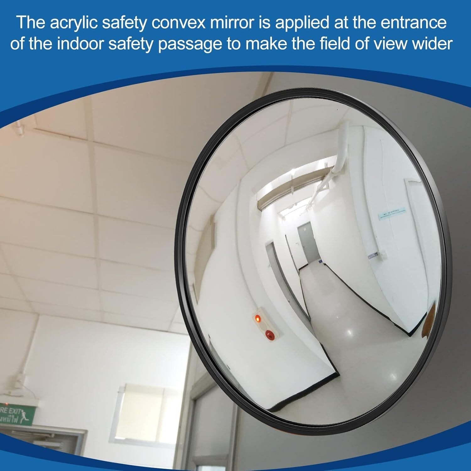 Durable 8'' Round Convex Mirrors with Fixing Bracket for Home & Business Safety